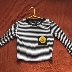 Black n White Crop Top with The Growlers patch!